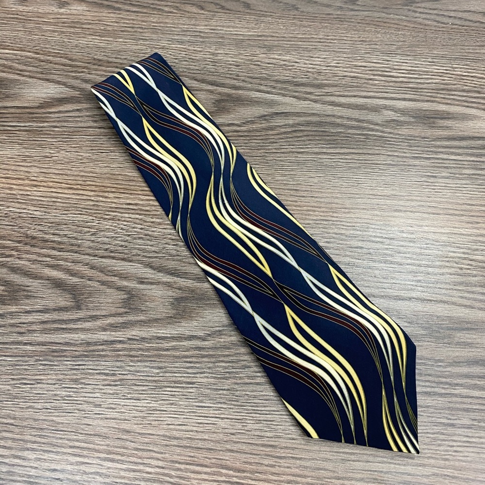 Sergio Navy, Gold & Maroon Pattern Tie